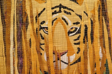 Detail - Tiger in Tall Grass by Carla DiPietro